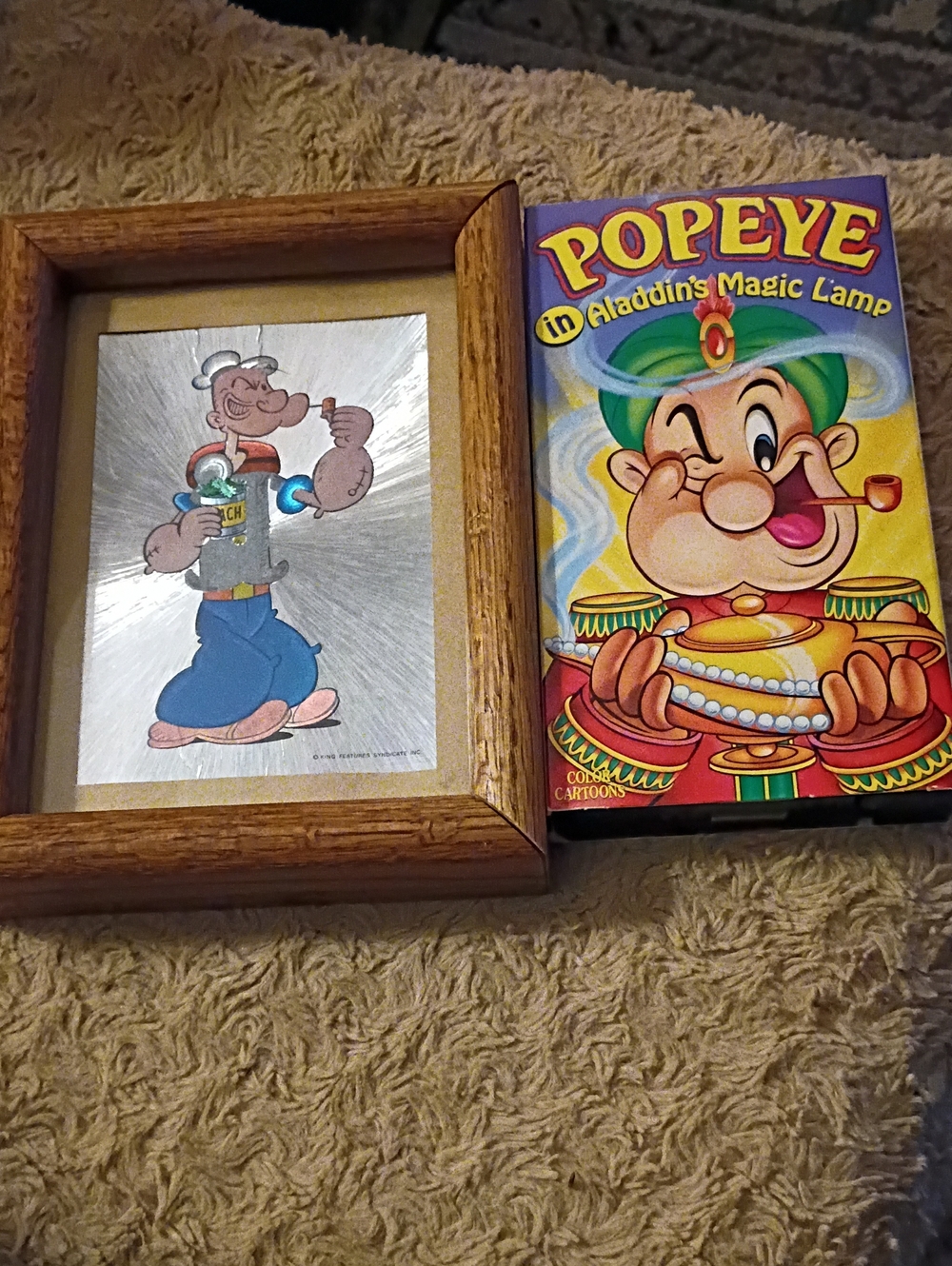 Popeye Vintage Picture & VHS Popeye Aladdin's Magic Lamp
